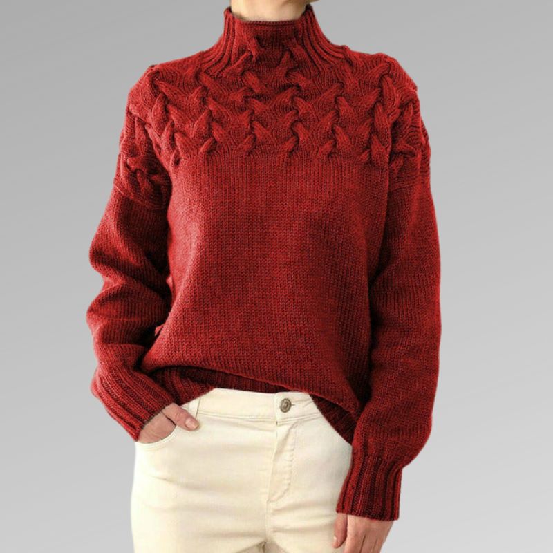 Velora™ | Elegant cable knit sweater