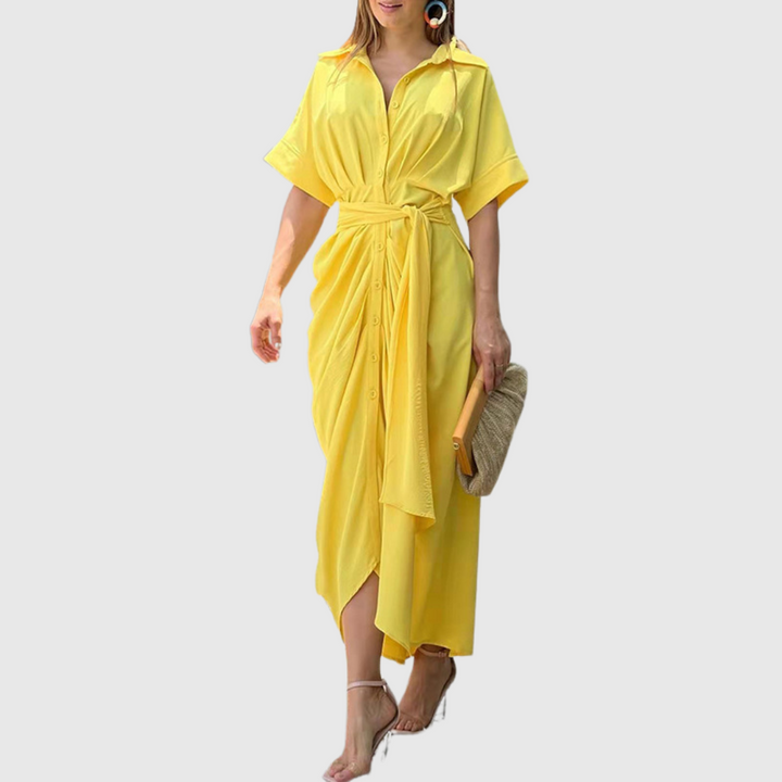 Hailey | Elegantes Midikleid mit Taillengürtel