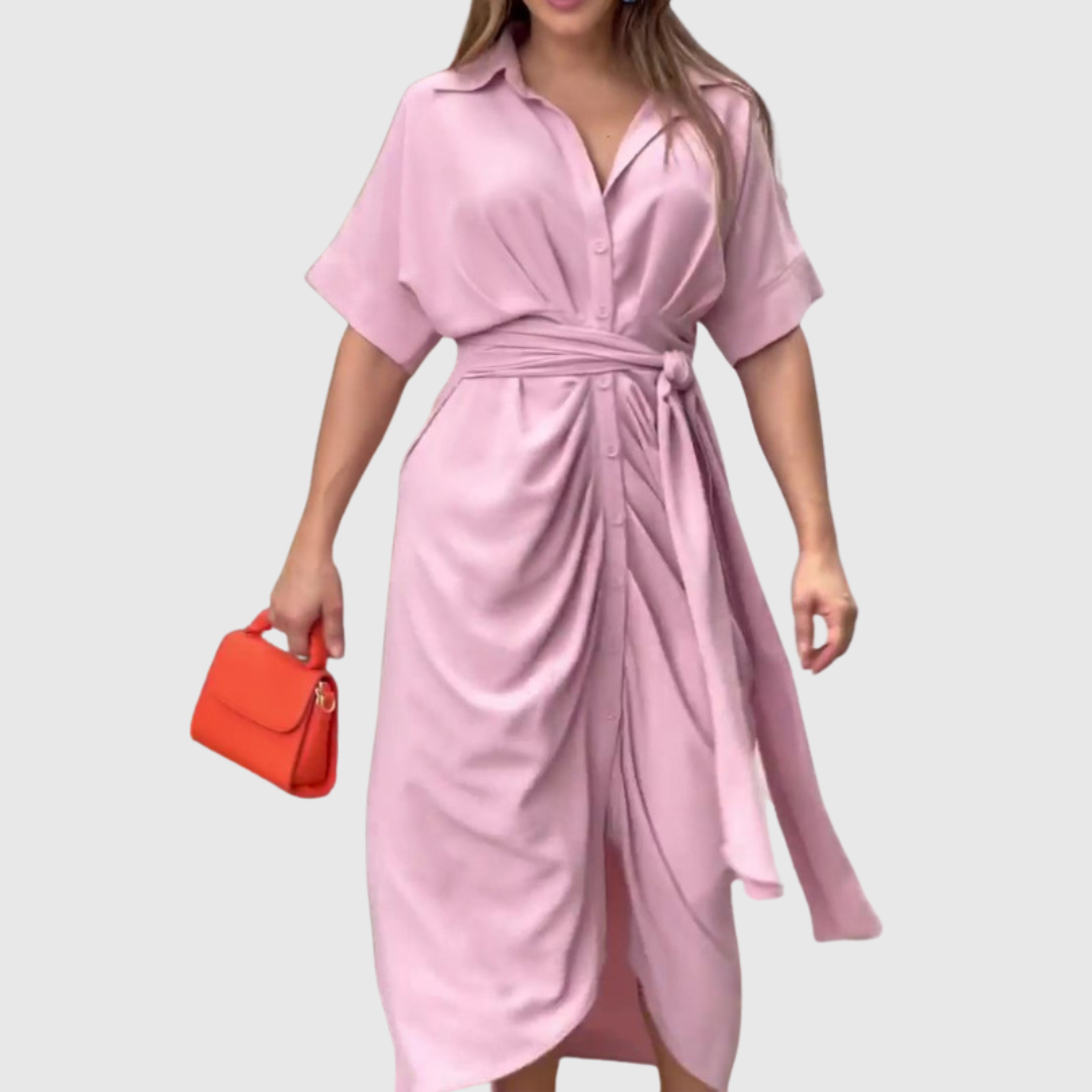Hailey | Elegantes Midikleid mit Taillengürtel