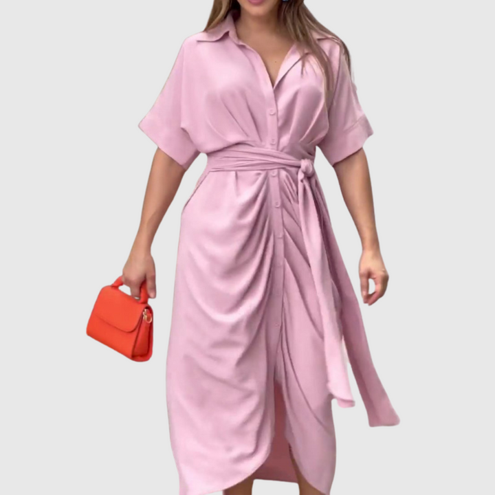 Hailey | Elegantes Midikleid mit Taillengürtel