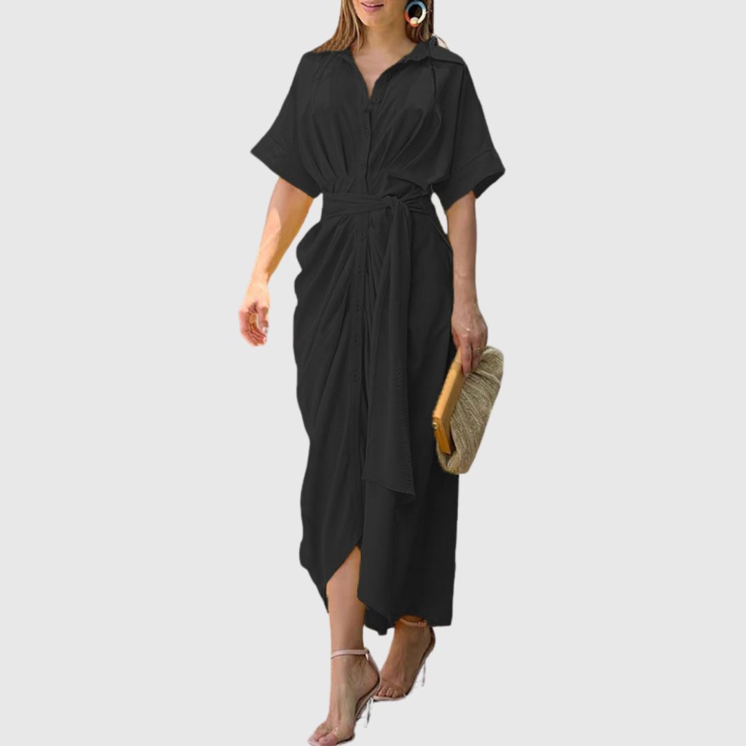 Hailey | Elegantes Midikleid mit Taillengürtel
