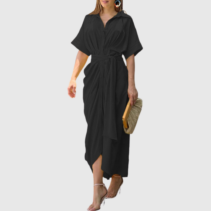 Hailey | Elegantes Midikleid mit Taillengürtel
