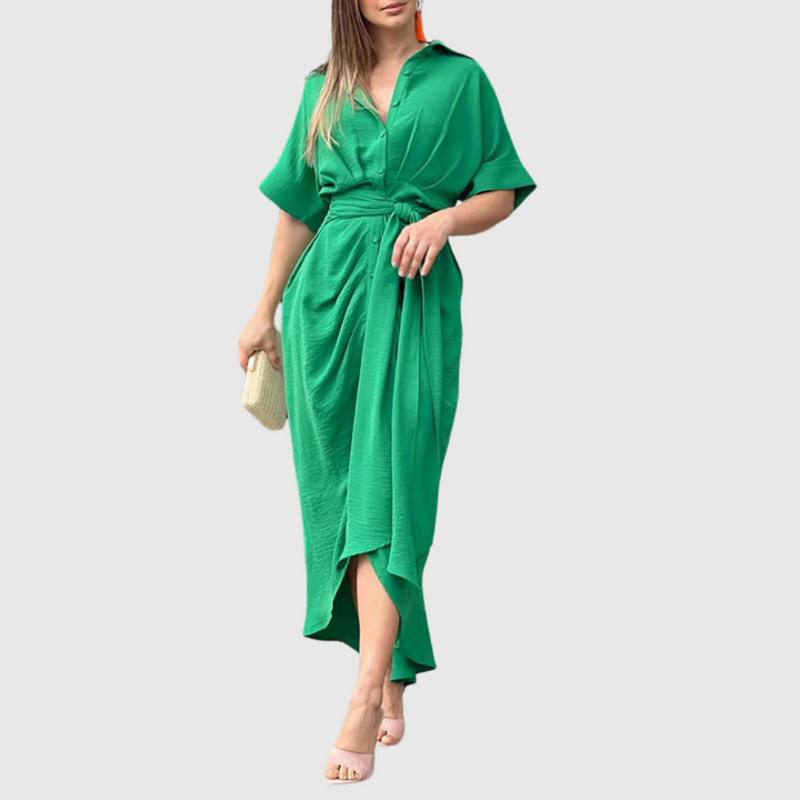 Hailey | Elegantes Midikleid mit Taillengürtel