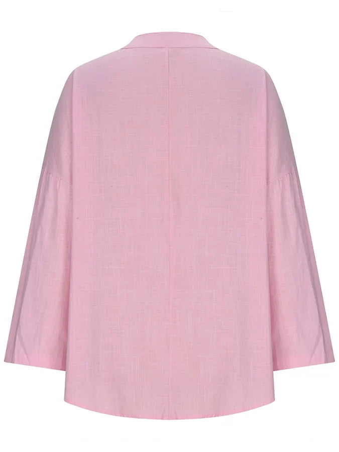 Lina – Losvallend strandshirt met lange mouwen