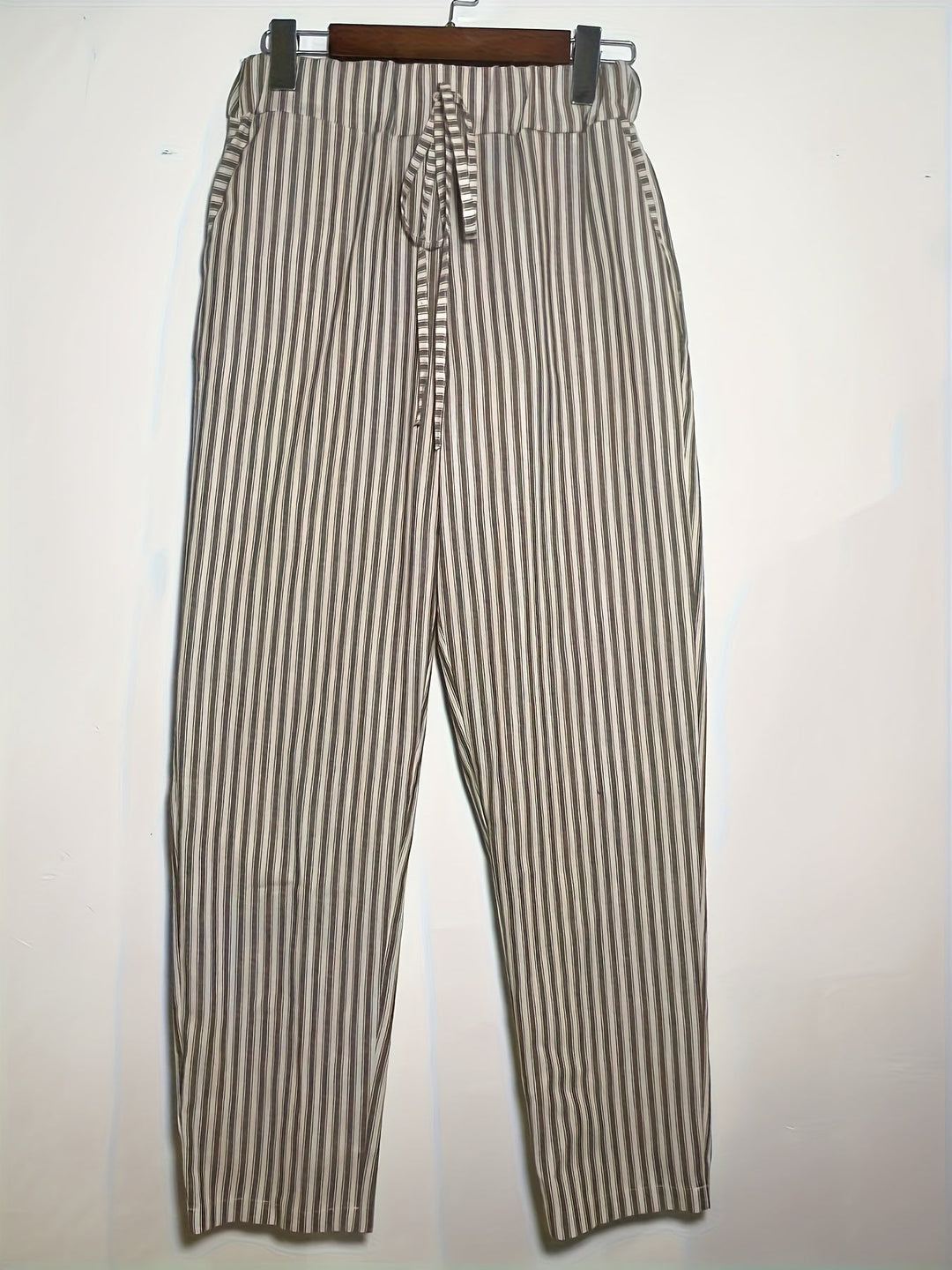 MARLENE™ | Gestreepte Linnen Broek