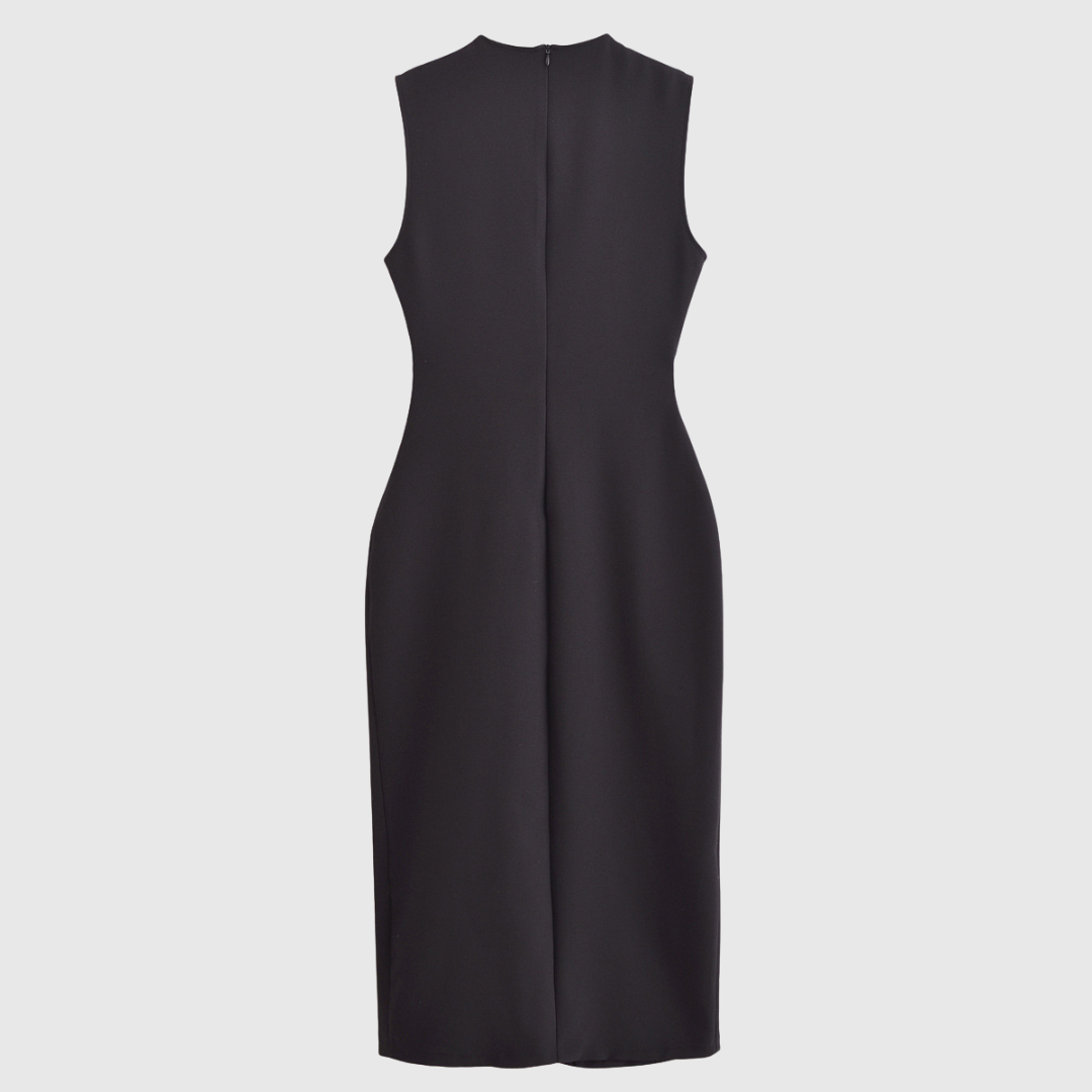 Elegant sheath dress with golden details