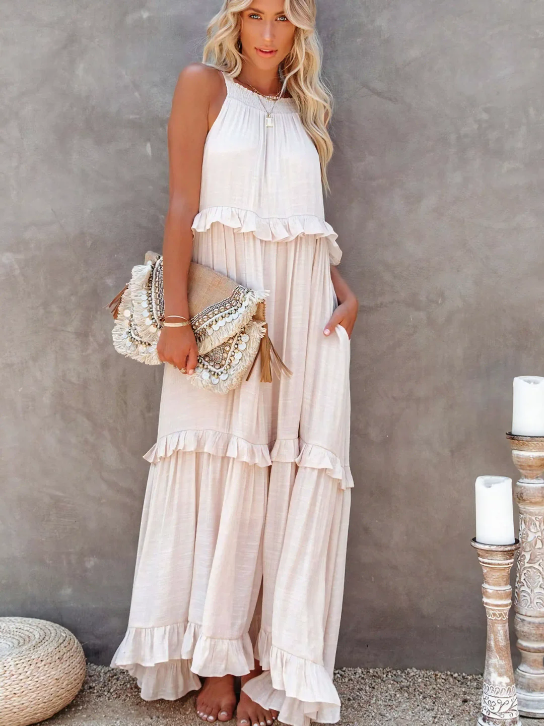 Amara - Ruffle Maxi Dress