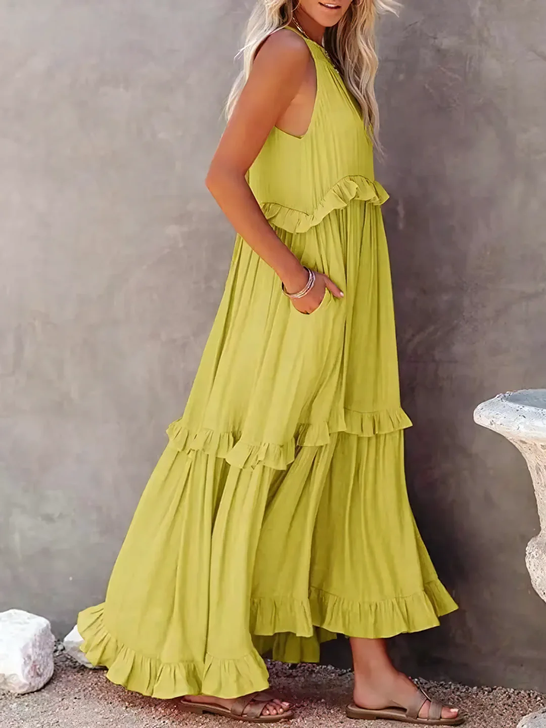 Amara - Ruffle Maxi Dress