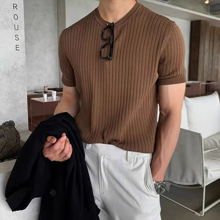 Pleated Stretch T-Shirt