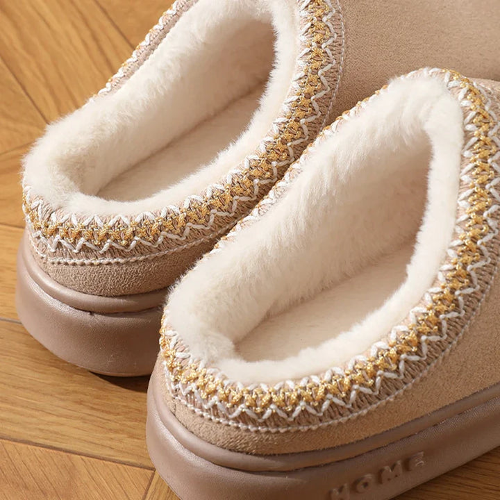 Sally™ | Premium Damen Slipper mit Fell