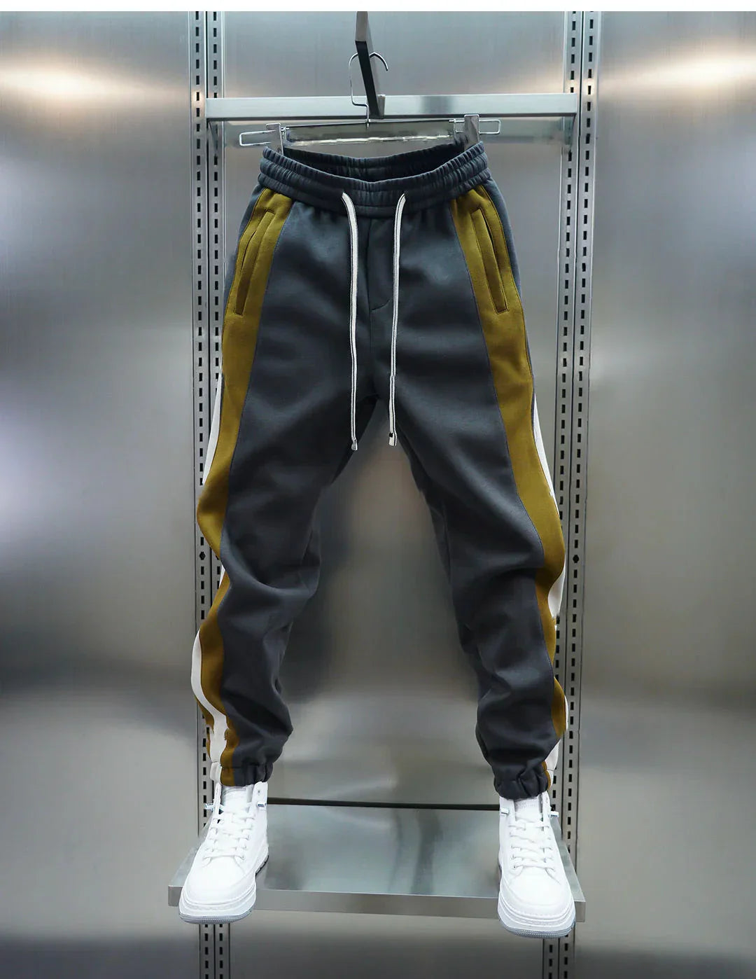 VELORA™ | Trendy Contrast Stripe Trousers