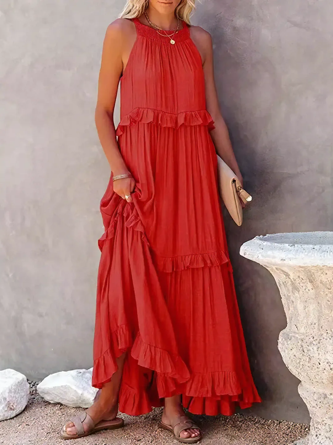 Amara - Ruffle Maxi Dress