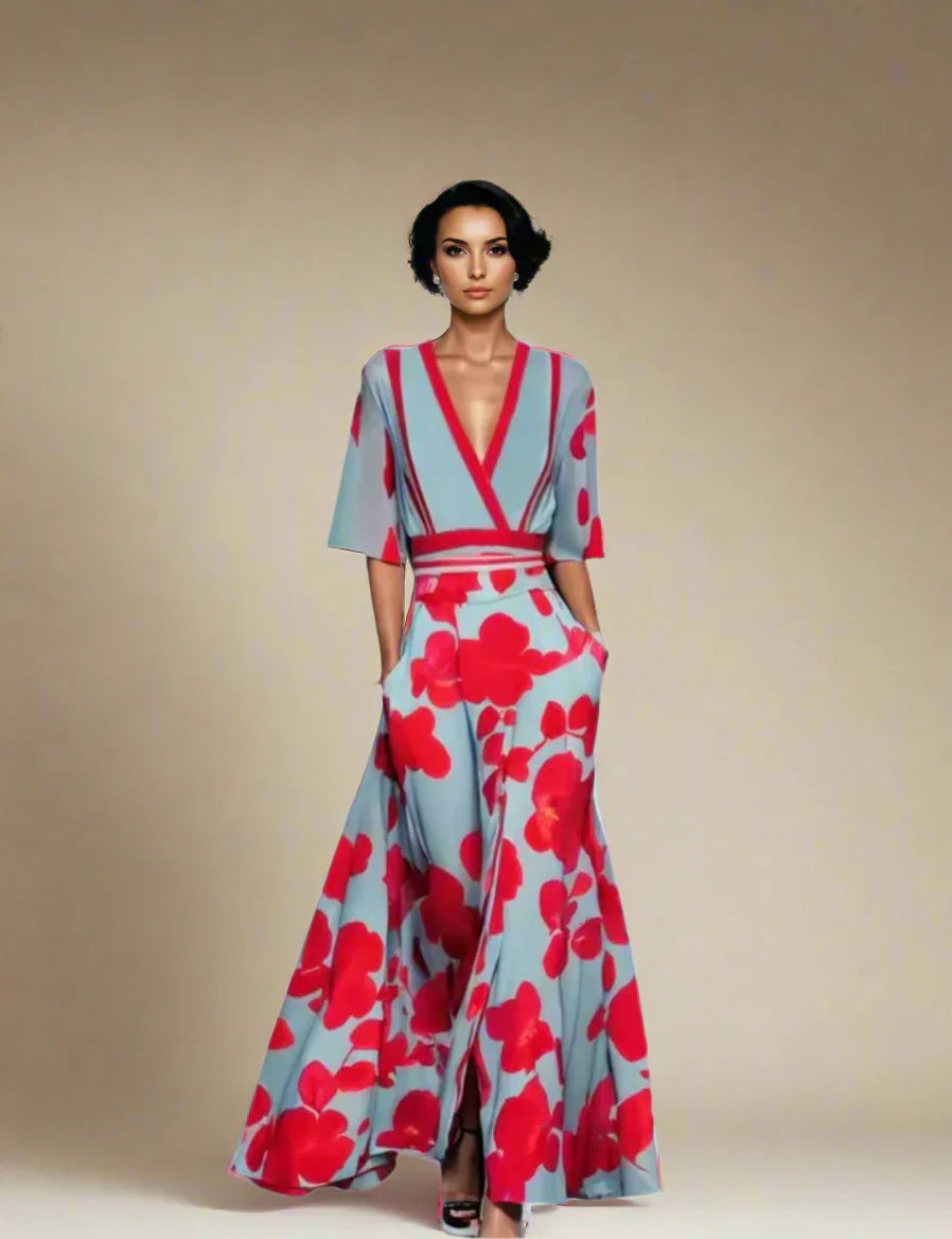 Evie | Elegant Dress With Flower Pattern