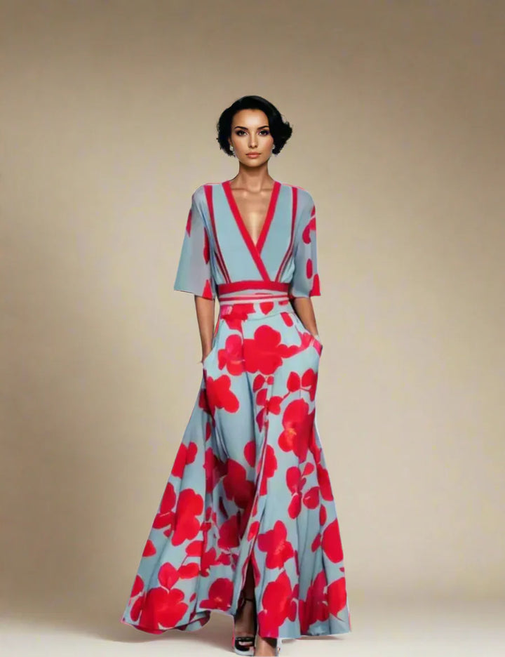 Evie | Elegant Dress With Flower Pattern